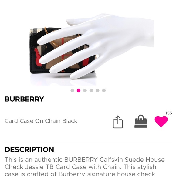 Burberry Card Case on Chain - Picture 2 of 11